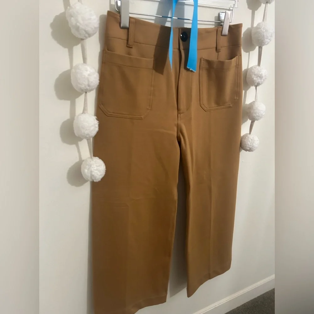 Anthropologie The Colette Cropped Wide Leg Trouser By Maeve: Ponte Edition - Picture 10 of 10